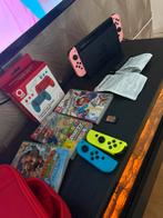 Nintendo Switch + 5 games + extra Joy-Cons & accessoires, Ophalen of Verzenden, Zo goed als nieuw, Met 2 controllers, Switch Original