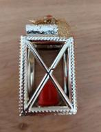 VINTAGE GOUDEN LANTAARN VOOR OP KERSTBOOM LAMPJE, Verzenden