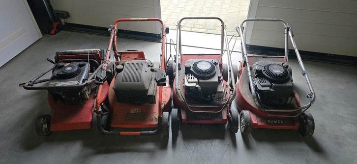 Tuinmachines voor opknap project, Tuin en Terras, Grasmaaiers, Gebruikt, Benzine-grasmaaier, 40 t/m 49 cm, Cirkelmaaier, Opvangzak