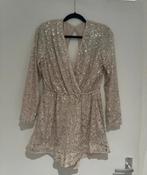 Glitter en Glamour pailletten jumpsuit/ kerst/ oud en nieuw, Ophalen of Verzenden, Zo goed als nieuw, Maat 38/40 (M), Zwart