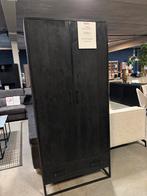 Zwarte Mangohouten Wandkast - Outlet, Huis en Inrichting, Kasten | Kledingkasten, 100 tot 150 cm, Ophalen of Verzenden, Zo goed als nieuw