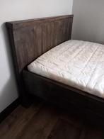 Stoer houten bed 90x200, Ophalen, Gebruikt, 90 cm, Eenpersoons