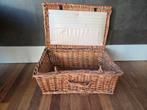 Rieten mand met  deksel prima staat, Huis en Inrichting, Overige materialen, Minder dan 50 cm, Minder dan 50 cm, Ophalen of Verzenden