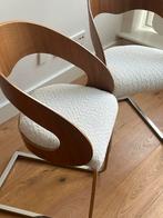 Vintage Design stoelen - nieuw gestoffeerd (bouclé), Ophalen, 75 tot 100 cm, Zo goed als nieuw, 80s, Mid Century Modern