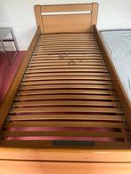 Lang en stevig beuken bed 2.10, Huis en Inrichting, Slaapkamer | Bedden, Gebruikt, 90 cm, Eenpersoons, 210 cm