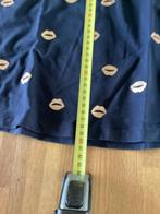 Riverwoods shirt - donkerblauw met gouden lippen - maat M, Kleding | Dames, Maat 38/40 (M), Blauw, Ophalen of Verzenden, Zo goed als nieuw