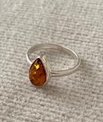 Amber/barnsteen ring 925 zilver (ringmaat 17), Nieuw, Ophalen of Verzenden, 17 tot 18, Dame of Heer