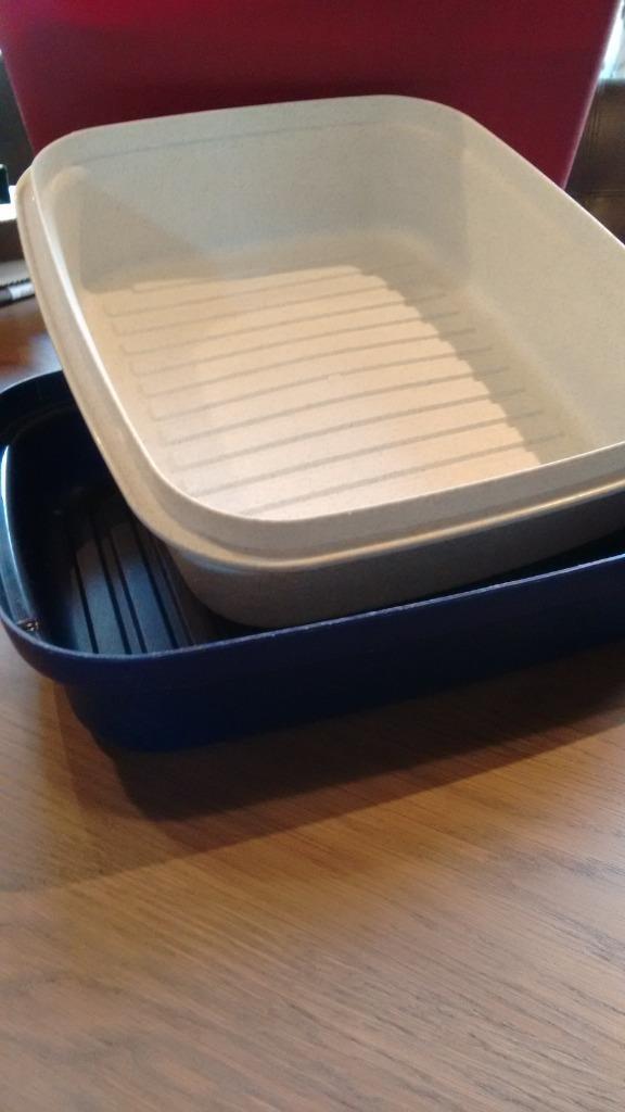 Tupperware brooddoos blauw - wit, Diversen, Kerst, Gebruikt, Ophalen of Verzenden