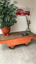 Vintage XL Side table - koffie tafel - industriëel, Huis en Inrichting, Tafels | Sidetables, Ophalen, 200 cm of meer, Zo goed als nieuw