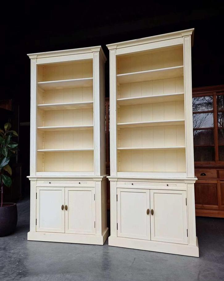 Prachtige set hoge boekenkasten | Gave Winkelkasten  #2464, Huis en Inrichting, Kasten | Boekenkasten, Gebruikt, 50 tot 100 cm