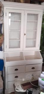Brocante witte  winkelkast, Antiek en Kunst, Ophalen