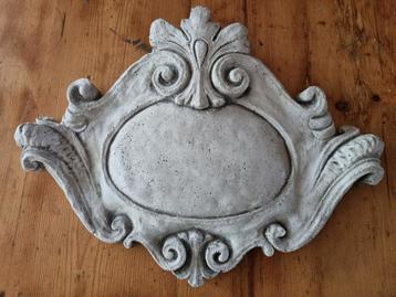 Brocante Barok bord shabby chic naambord  beschikbaar voor biedingen