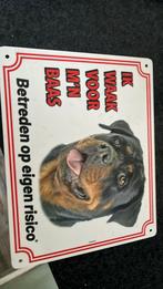 Rottweiler bordje, Dieren en Toebehoren, Ophalen of Verzenden, Zo goed als nieuw