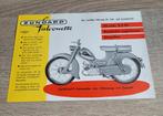 Zundapp Folder D +/- 1959 Falconette 2 pagina's, Verzenden, Gebruikt