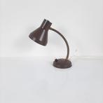 Jaren 70 bruine tafellamp | Vintage bureaulamp, Gebruikt, Verzenden, Vintage, Metaal