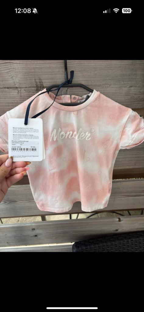 Moncler T-Shirt, Kinderen en Baby's, Babykleding | Maat 86, Gebruikt, Meisje, Shirtje of Longsleeve, Ophalen