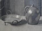 potloodtekening stilleven kruik en schaal, J. Lipjes, 1915, Antiek en Kunst, Kunst | Tekeningen en Foto's, Verzenden