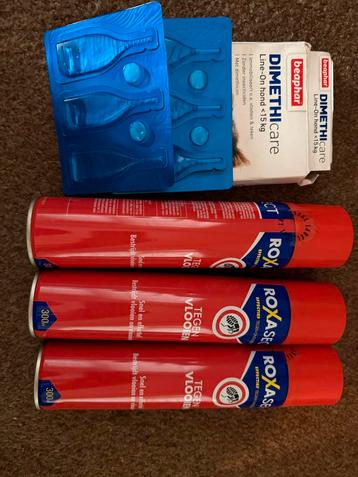 Anti vlooien pakket! 3 spray en 6 pipetjes nieuw voor hond beschikbaar voor biedingen
