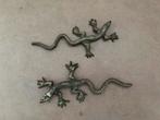 Messing salamander/ hagedis 2 stuks, Antiek en Kunst, Ophalen