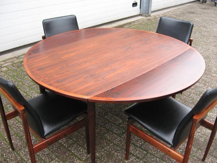 Vintage complete eethoek, Huis en Inrichting, Complete eetkamers, Gebruikt, 4 tot 6 stoelen, Ophalen