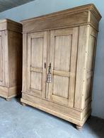 Antieke oud eiken geloogde kast demontabel servieskast, Ophalen