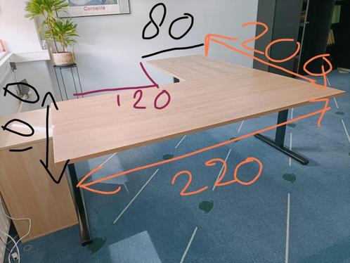 Hoekbureau, Huis en Inrichting, Bureaus, Zo goed als nieuw, Bureau, In hoogte verstelbaar, Ophalen