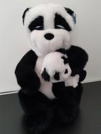 Knuffel panda + jong zwart wit 30 cm, Ophalen of Verzenden, Nieuw, Overige typen