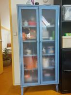 Blauwe metalen kast, Ophalen, Zo goed als nieuw