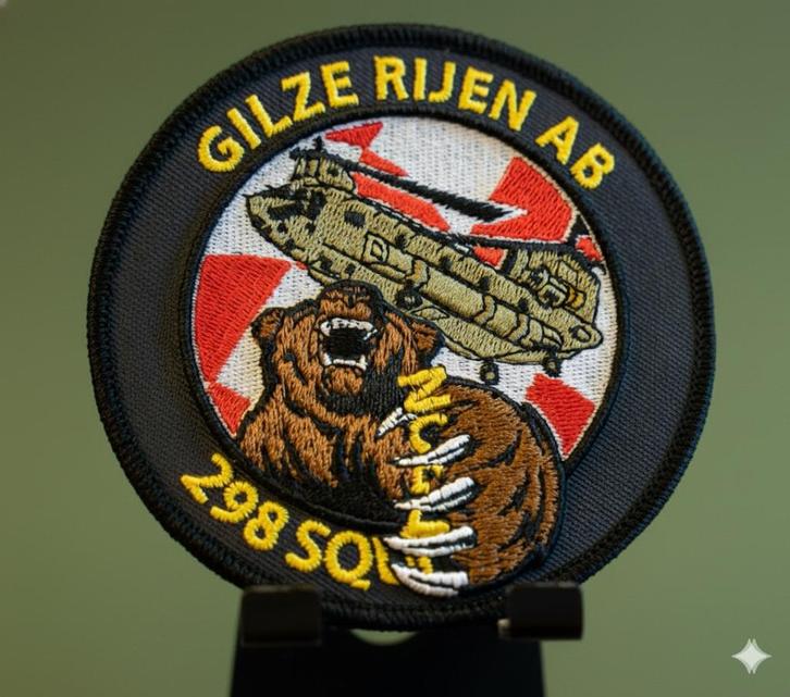 298 Squadron Gilze Rijen AB Embleem, Verzamelen, Militaria | Algemeen, Luchtmacht, Embleem of Badge, Nederland, Ophalen of Verzenden