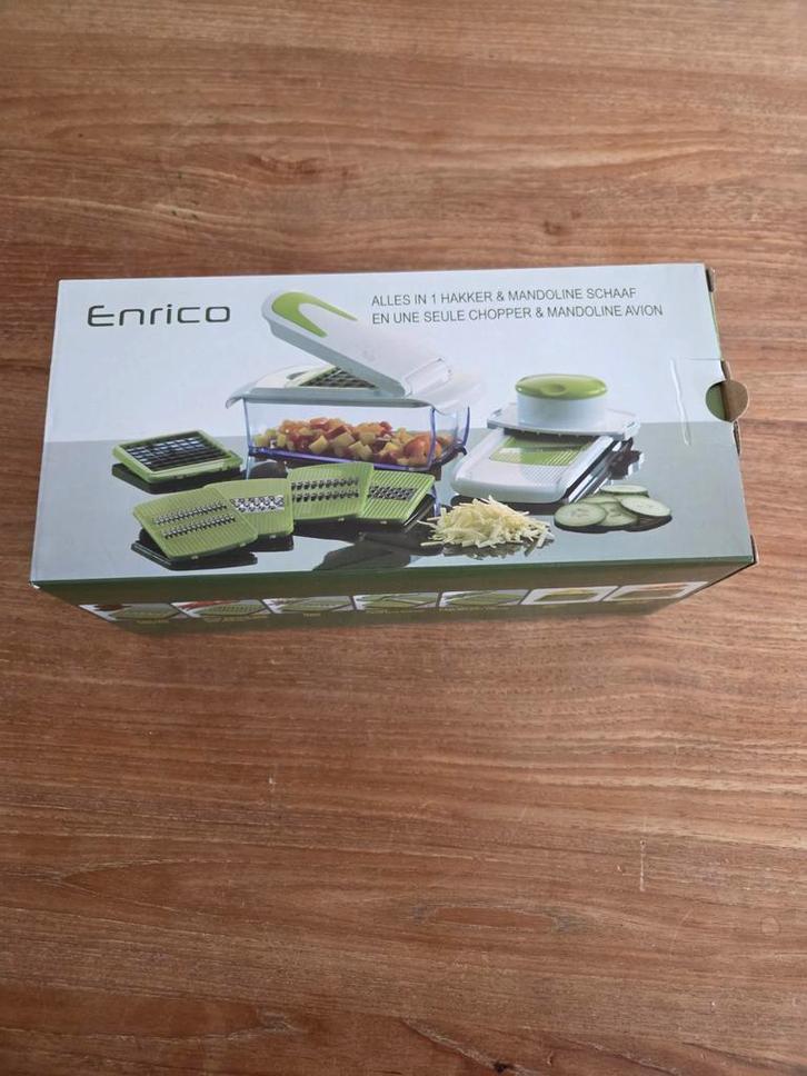 Enrico Alles in 1 Mandoline Hakker, Huis en Inrichting, Keuken | Keukenbenodigdheden, Zo goed als nieuw, Ophalen of Verzenden