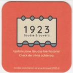 1 BROUWERIJ 1923 GOUDA BIERVILTJE, Viltje(s), Overige merken, Gebruikt, Ophalen of Verzenden