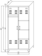 Mick lockerkast zwart - 2 deurs, Ophalen, Leenbakker, Leenbakker, 50 tot 100 cm