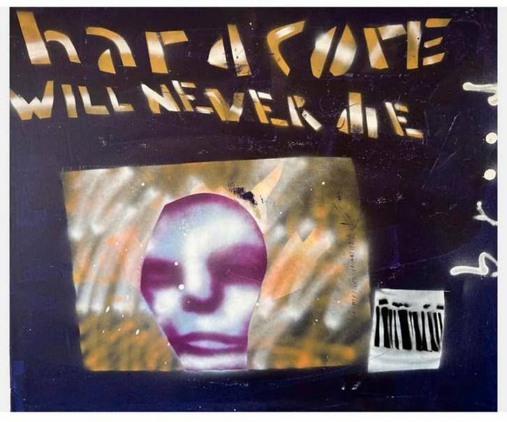 Herman Brood - Hardcore will never die, Antiek en Kunst, Kunst | Schilderijen | Abstract, Ophalen