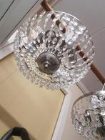 Twee kristallen  lampjes 30 cm rond, Huis en Inrichting, Lampen | Kroonluchters, Ophalen of Verzenden, Zo goed als nieuw