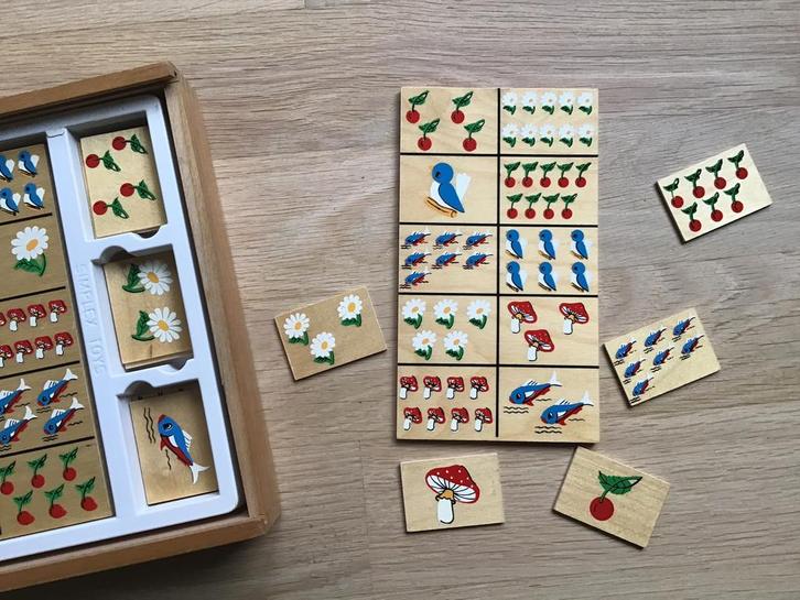 Simplex Toys, J. Blokland, houten Lotto spel. Leren tellen, Kinderen en Baby's, Speelgoed | Educatief en Creatief, Ophalen of Verzenden