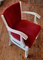 Brocante fauteuil rood velours, Antiek en Kunst, Antiek | Meubels | Stoelen en Banken, Ophalen