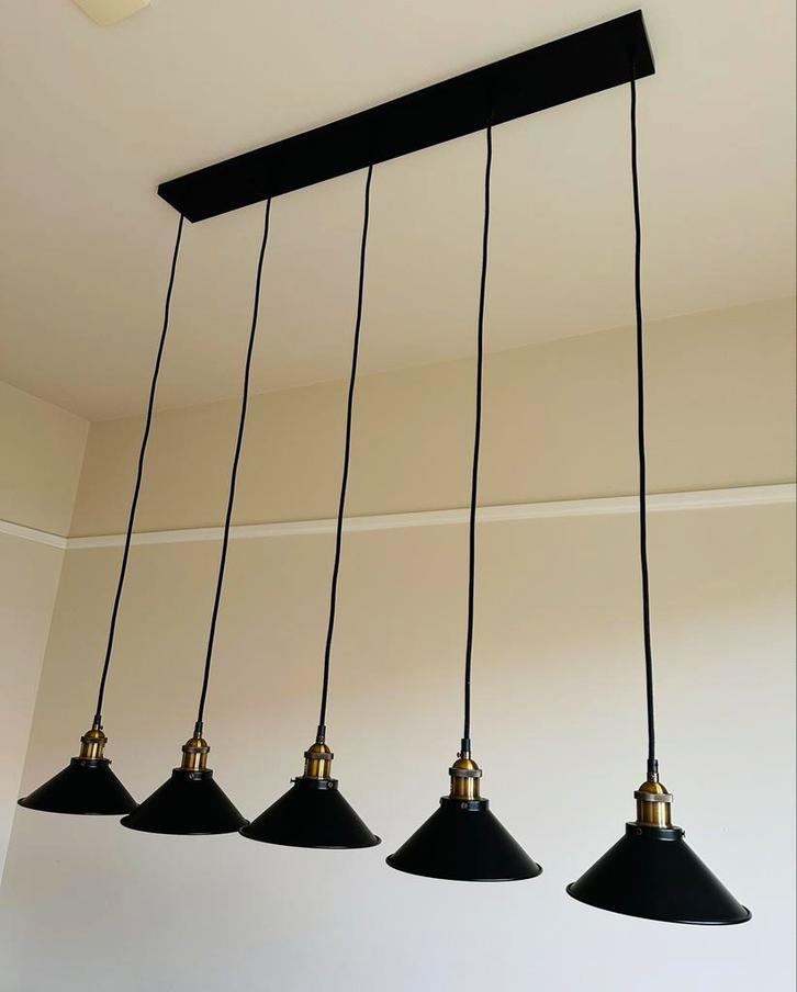 Flamant Hanglamp - 5 Lampen, Huis en Inrichting, Lampen | Hanglampen, Zo goed als nieuw, 50 tot 75 cm, Metaal, Ophalen