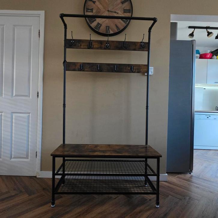 Kapstok met schoenenrek - Robuust & Netjes!, Huis en Inrichting, Woonaccessoires | Kapstokken, Zo goed als nieuw, Staande kapstok