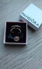 Pandora Roze Goud Set: Ring & Oorbellen, Sieraden, Tassen en Uiterlijk, Oorbellen, Hangers, Zo goed als nieuw, Roze, Goud