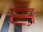 Rood kinderbankje met opslag ruimte, Ophalen of Verzenden