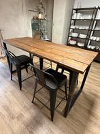 Eettafel met 4 Barstoelen, Ophalen, Gebruikt, 50 tot 100 cm, 150 tot 200 cm