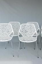 Casprini caprice tube design  eetkamerstoelen 6 stuks, Ophalen, Kunststof, Wit, Zo goed als nieuw
