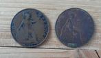 Twee one penny coins munten King George V, Ophalen of Verzenden, Overige landen