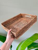 Vintage rotan Birma riet dienblad opbergmandje, Huis en Inrichting, Woonaccessoires | Dienbladen, Ophalen of Verzenden, Gebruikt