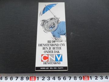 sticker Bij de dienstenbond CNV ben je beter onder dak *  beschikbaar voor biedingen