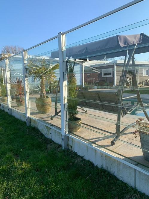 glazen schuttingen, Tuin en Terras, Tuinschermen, Nieuw, Glas, 150 tot 200 cm, 150 tot 200 cm, Ophalen of Verzenden