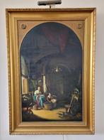 Antieke reproductie van Gerrit Dou " De jonge moeder ", Antiek en Kunst, Kunst | Schilderijen | Klassiek, Ophalen