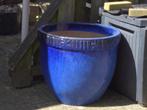 Enorme grote bloempot pot blauw 55 diameter - 48 hoog, Tuin en Terras, Bloempotten, 40 tot 70 cm, Rond, Ophalen of Verzenden, Zo goed als nieuw