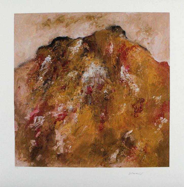 Armando A'dam (1929) Giclee op Papier " De Berg " Ges Gen, Antiek en Kunst, Kunst | Litho's en Zeefdrukken, Ophalen of Verzenden