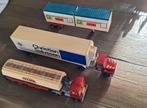 Matchbox tankwagen met 2 trucks en 2 extra trailers, Ophalen, Zo goed als nieuw, Bus of Vrachtwagen, Matchbox